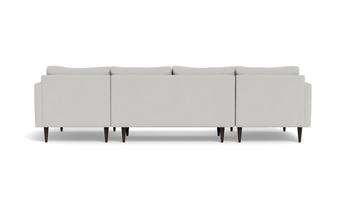 Wallace 126" Untufted Double Chaise U Sectional - Dream Chocolate