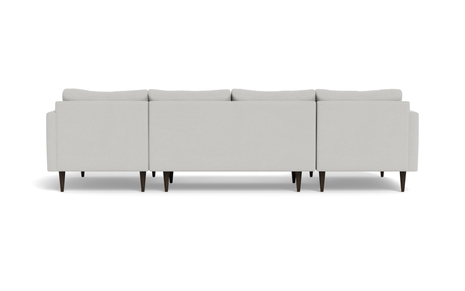 Wallace 126" Untufted Double Chaise U Sectional - Dream Chocolate