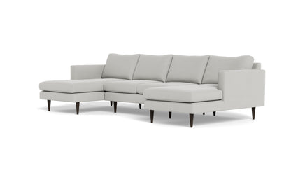 Wallace 126" Untufted Double Chaise U Sectional - Dream Dove