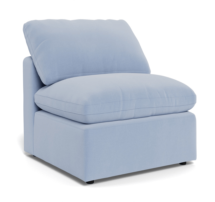 Fluffy Small Armless Chair - Dream French Blue