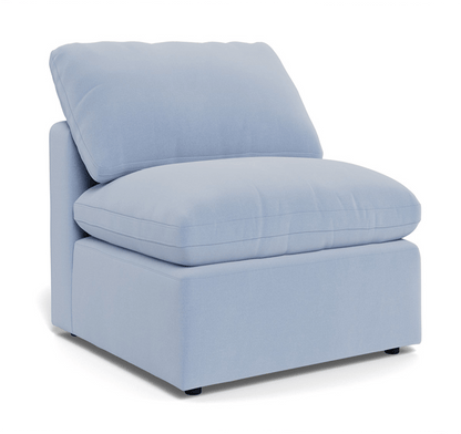 Fluffy Small Armless Chair - Dream French Blue