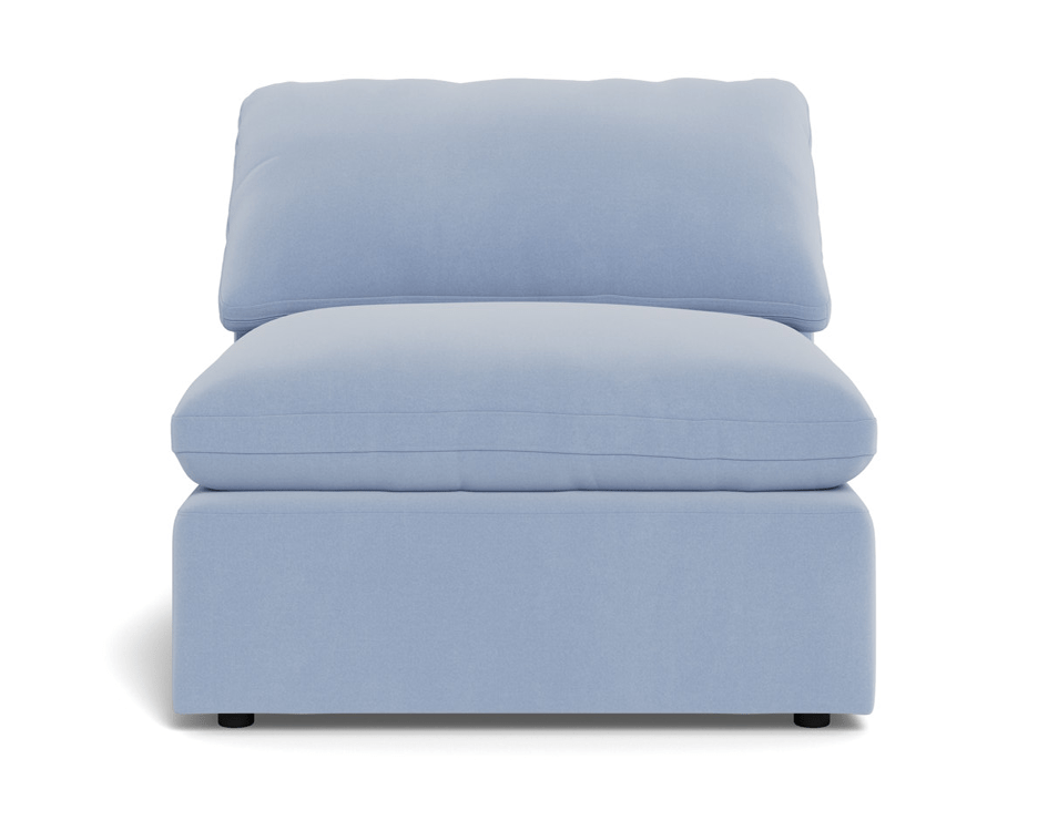 Fluffy Small Armless Chair - Dream French Blue