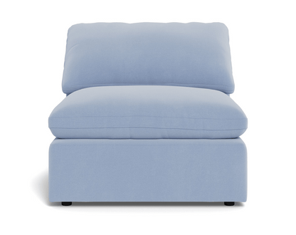 Fluffy Small Armless Chair - Dream French Blue