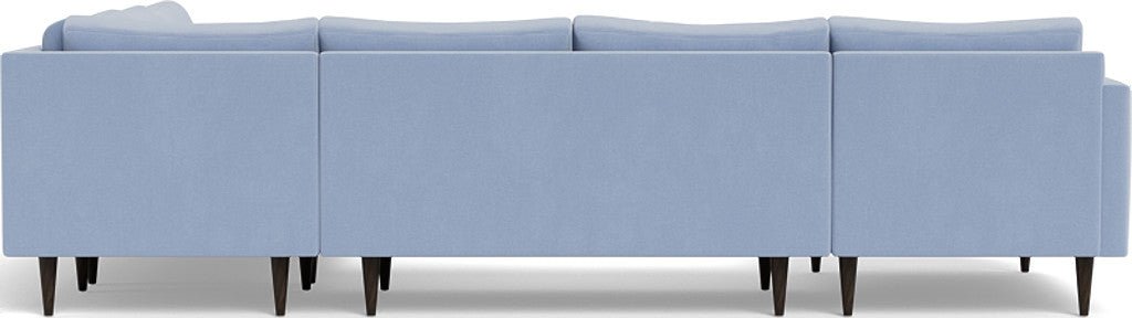 Wallace 130" Untufted Corner Sectionals w. Left Chaise - Dream French Blue