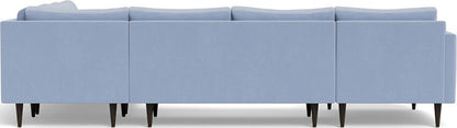 Wallace 130" Untufted Corner Sectionals w. Left Chaise - Dream French Blue