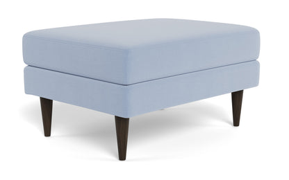 Wallace Untufted Ottoman - Dream French Blue