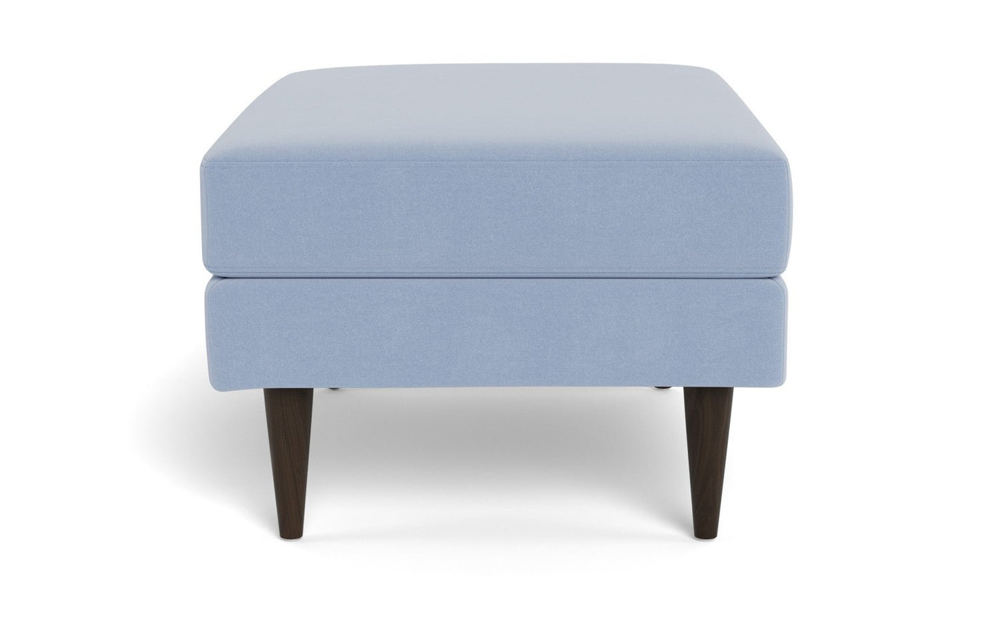 Wallace Untufted Ottoman - Dream French Blue