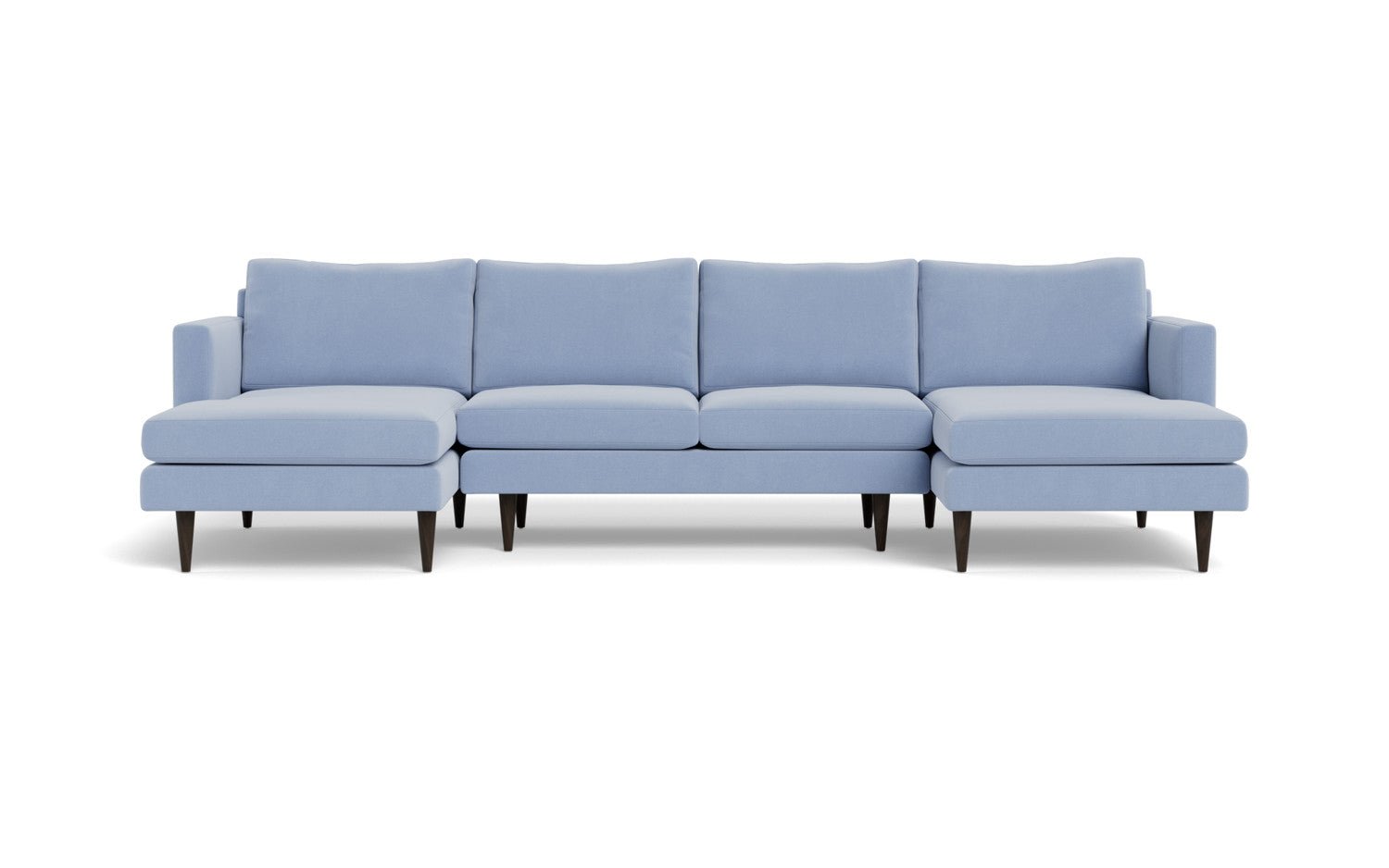 Wallace 126" Untufted Double Chaise U Sectional - Dream Forest