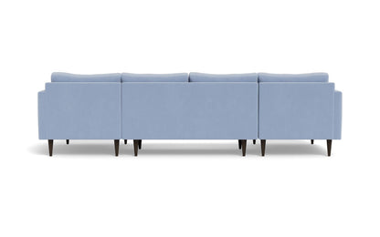 Wallace 126" Untufted Double Chaise U Sectional - Dream Forest