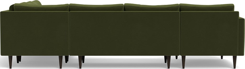 Wallace 130" Untufted Corner Sectionals w. Left Chaise - Dream Olive