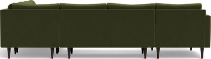 Wallace 130" Untufted Corner Sectionals w. Left Chaise - Dream Olive