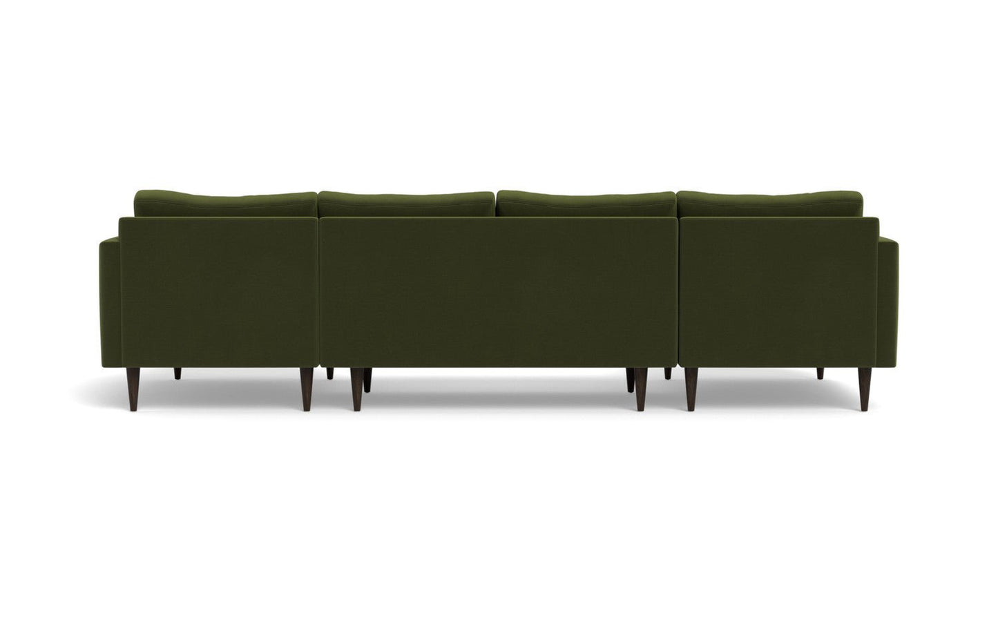 Wallace 126" Untufted Double Chaise U Sectional - Dream Olive