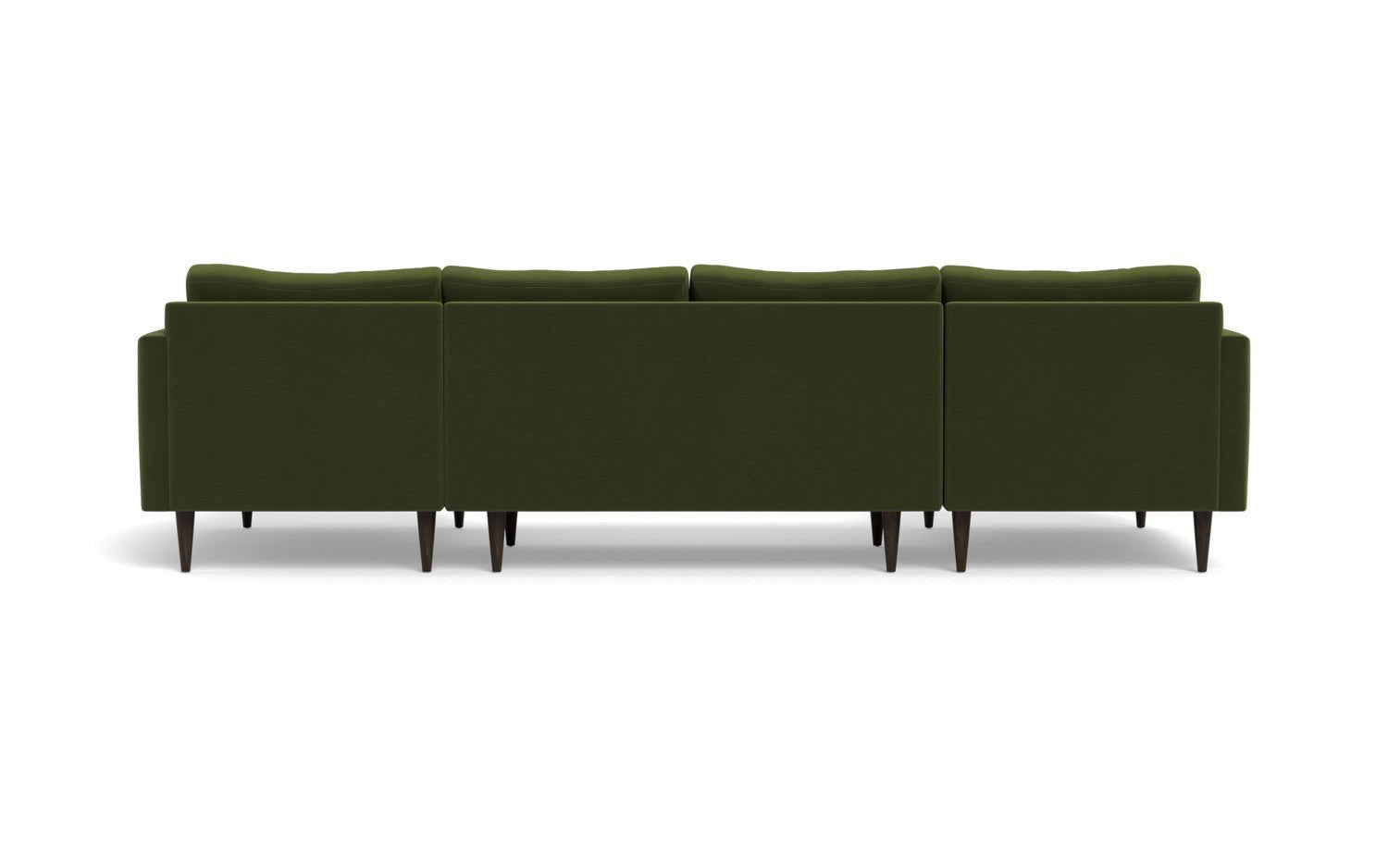 Wallace 126" Untufted Double Chaise U Sectional - Dream Olive