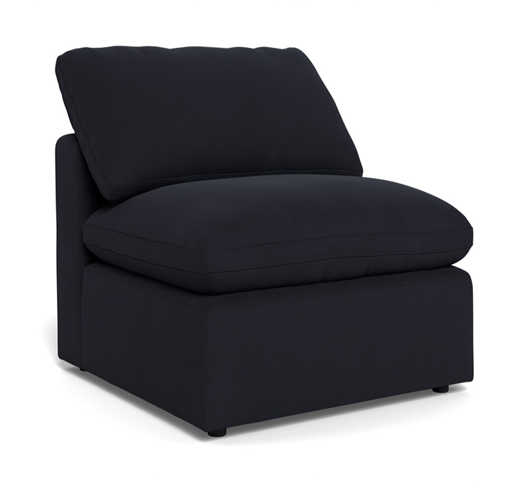 Fluffy Small Armless Chair - Dream Onyx