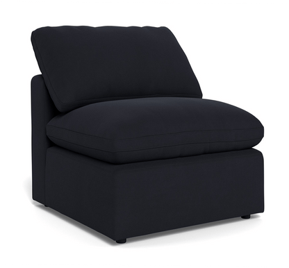 Fluffy Small Armless Chair - Dream Onyx