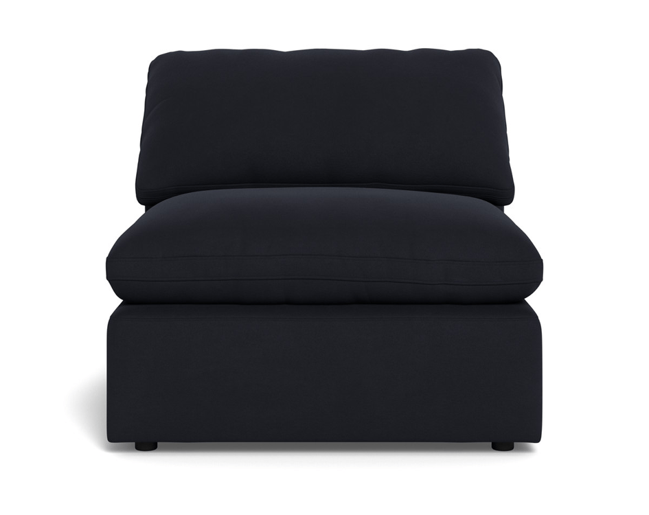 Fluffy Small Armless Chair - Dream Onyx