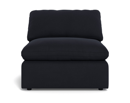 Fluffy Small Armless Chair - Dream Onyx