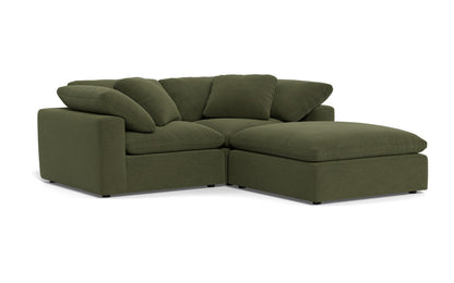 Fluffy 89" 2 Piece Sofa w/Otto - Elliot Avocado