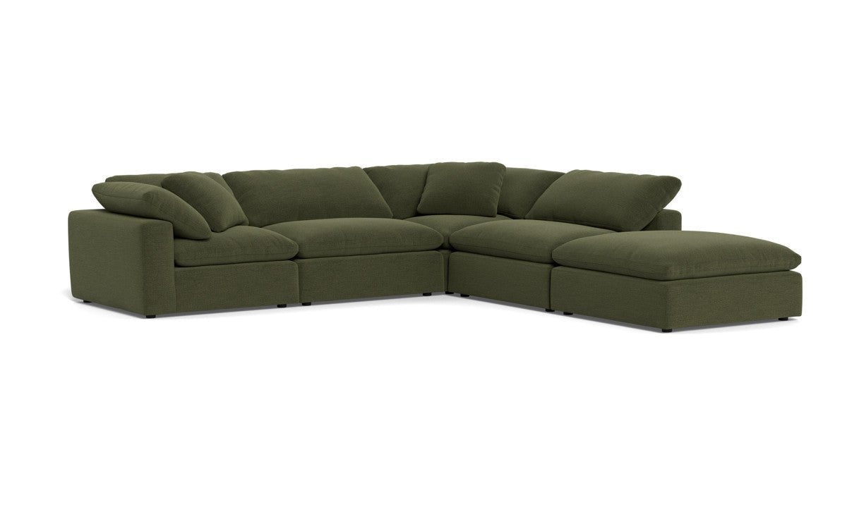 Fluffy 133.5" 4 Piece Sectional w/Otto - Elliot Avocado