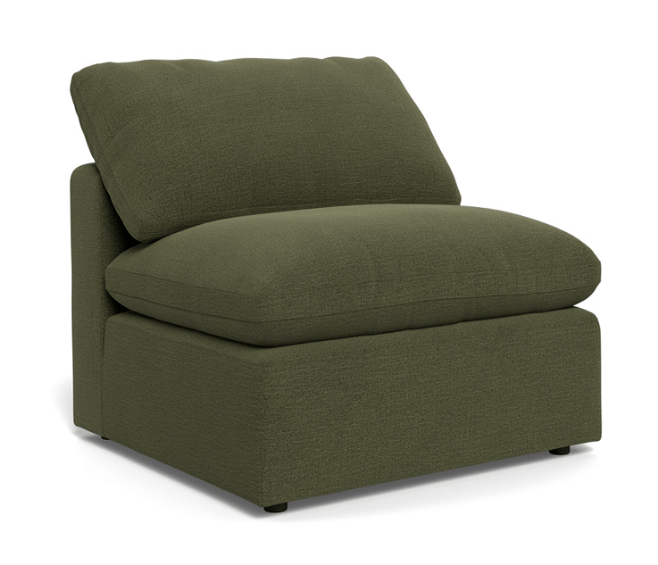 Fluffy Small Armless Chair - Elliot Avocado