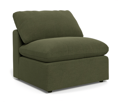 Fluffy Small Armless Chair - Elliot Avocado