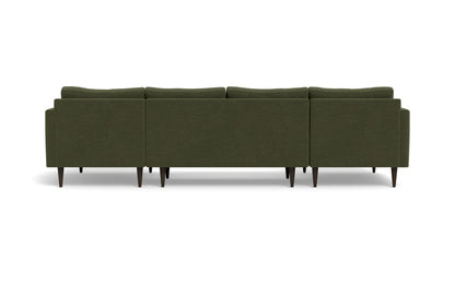 Wallace 126" Untufted Double Chaise U Sectional - Elliot Avocado
