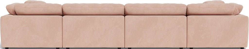 Fluffy 178" 4 Piece Sectional W/Double Otto - Elliot Blush