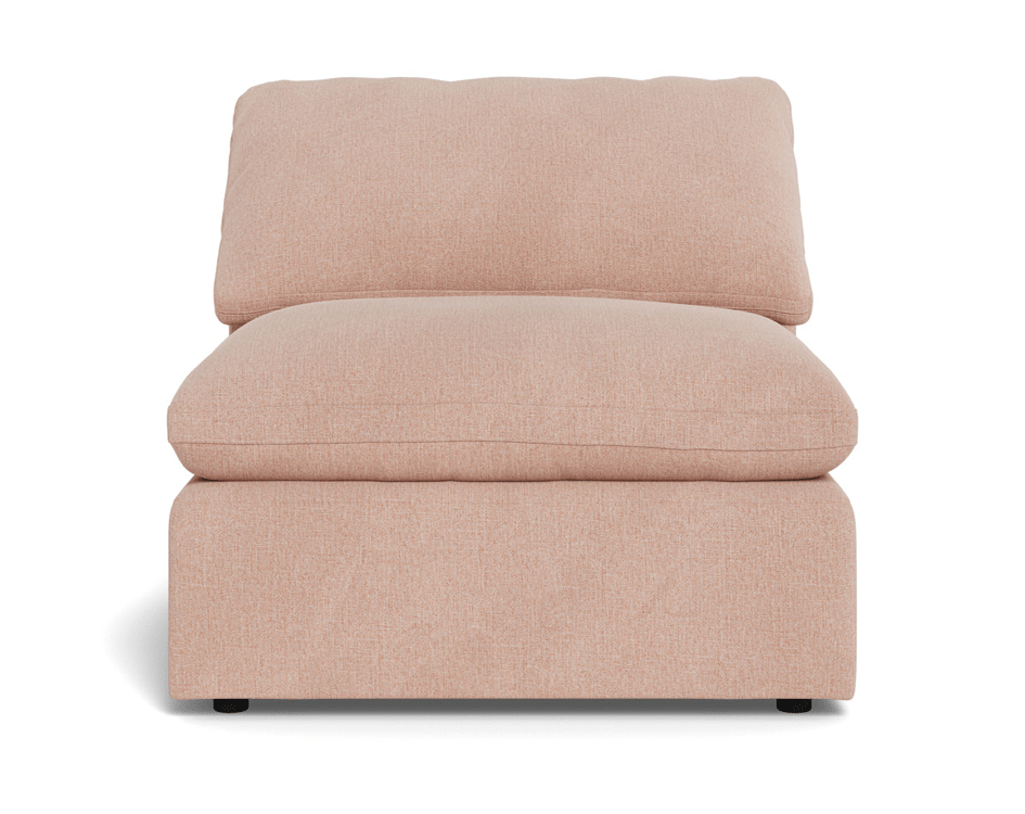 Fluffy Small Armless Chair - Elliot Blush