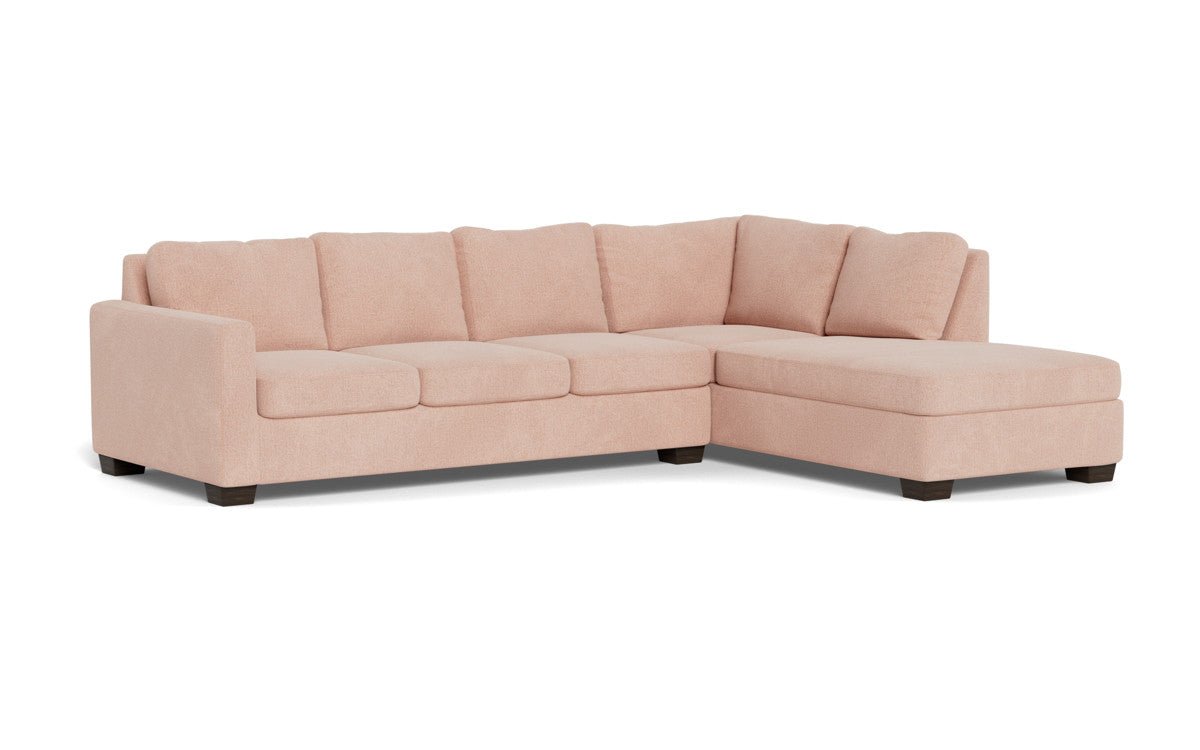 Track 121" Right Chaise Sleeper Sectional - Elliot Blush