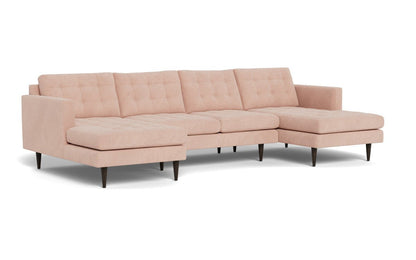Wallace 126" Double Chaise U Sectional - Elliot Blush