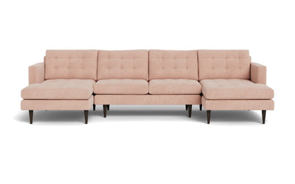 Wallace 126" Double Chaise U Sectional - Elliot Blush