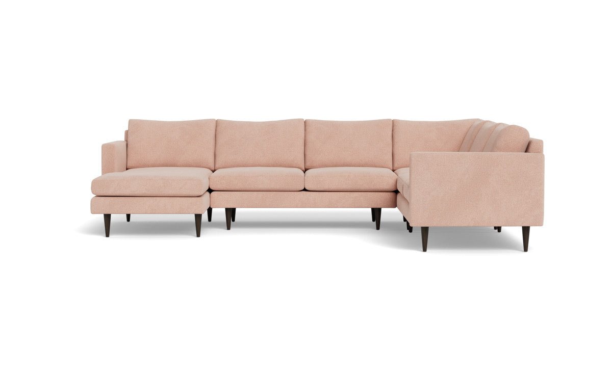 Wallace 130" Untufted Corner Sectionals w. Left Chaise - Elliot Blush