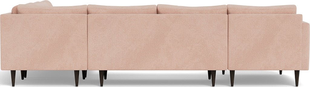 Wallace 130" Untufted Corner Sectionals w. Left Chaise - Elliot Blush