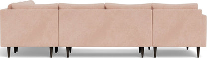Wallace 130" Untufted Corner Sectionals w. Left Chaise - Elliot Blush