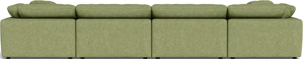 Fluffy 178" 4 Piece Sectional W/Double Otto - Elliot Celadon