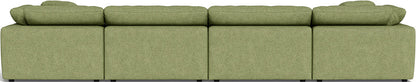 Fluffy 178" 4 Piece Sectional W/Double Otto - Elliot Celadon
