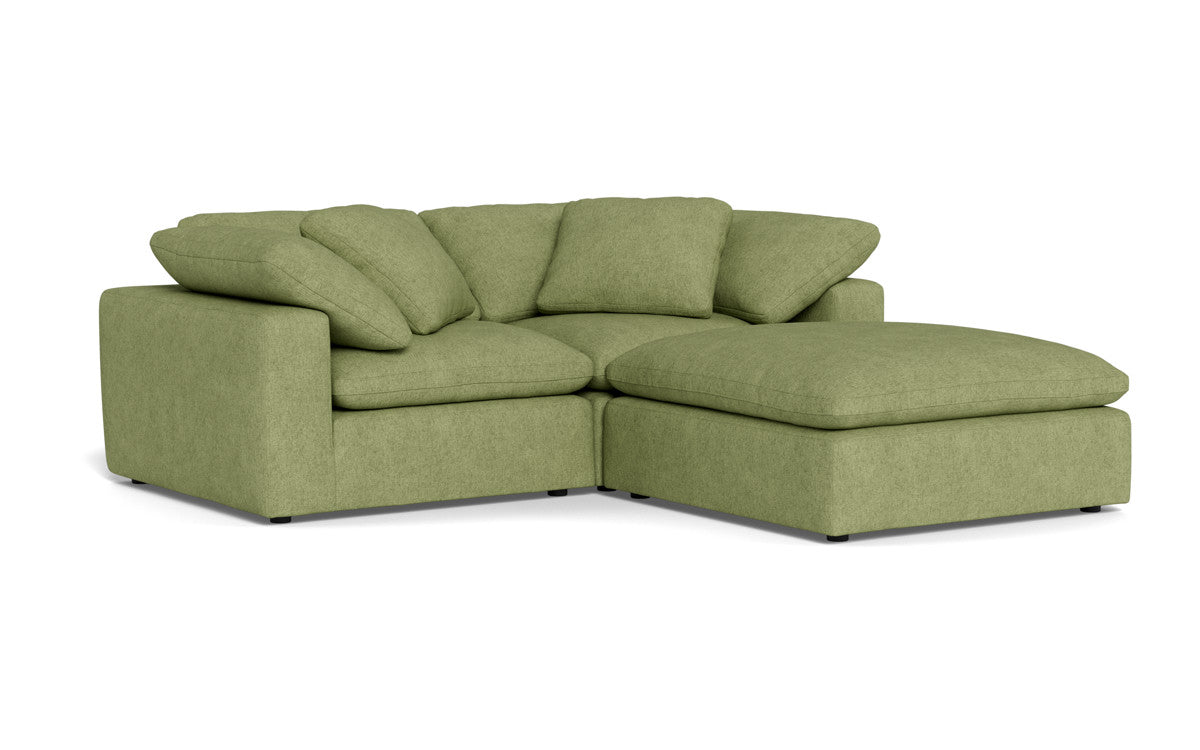 Fluffy 89" 2 Piece Sofa w/Otto - Elliot Celadon