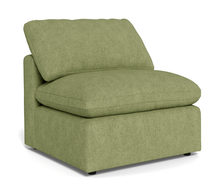Fluffy Small Armless Chair - Elliot Celadon