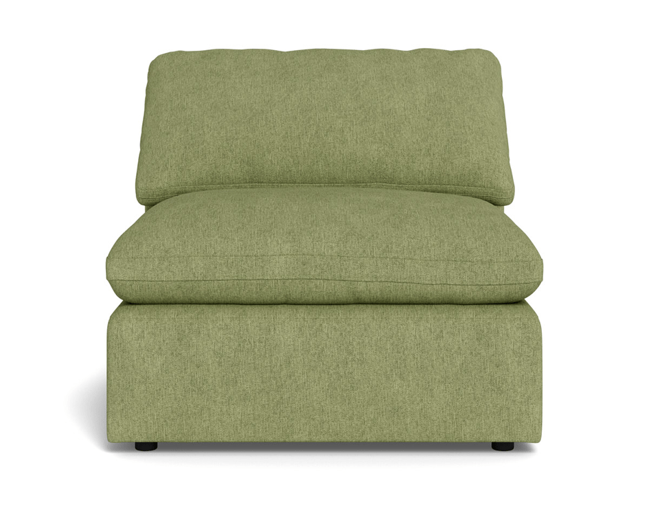 Fluffy Small Armless Chair - Elliot Celadon