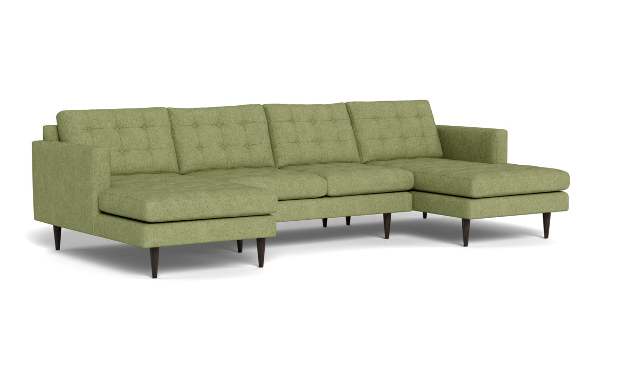 Wallace 126" Double Chaise U Sectional - Elliot Celadon