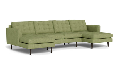 Wallace 126" Double Chaise U Sectional - Elliot Celadon
