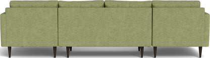 Wallace 126" Double Chaise U Sectional - Elliot Celadon