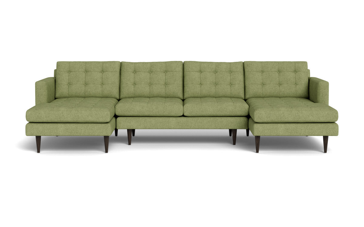 Wallace 126" Double Chaise U Sectional - Elliot Celadon