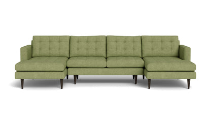 Wallace 126" Double Chaise U Sectional - Elliot Celadon