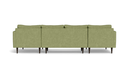 Wallace 126" Untufted Double Chaise U Sectional - Elliot Blush