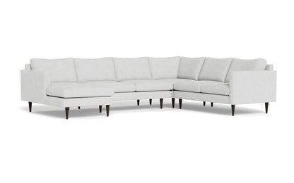 Wallace 130" Untufted Corner Sectionals w. Left Chaise - Elliot Dove