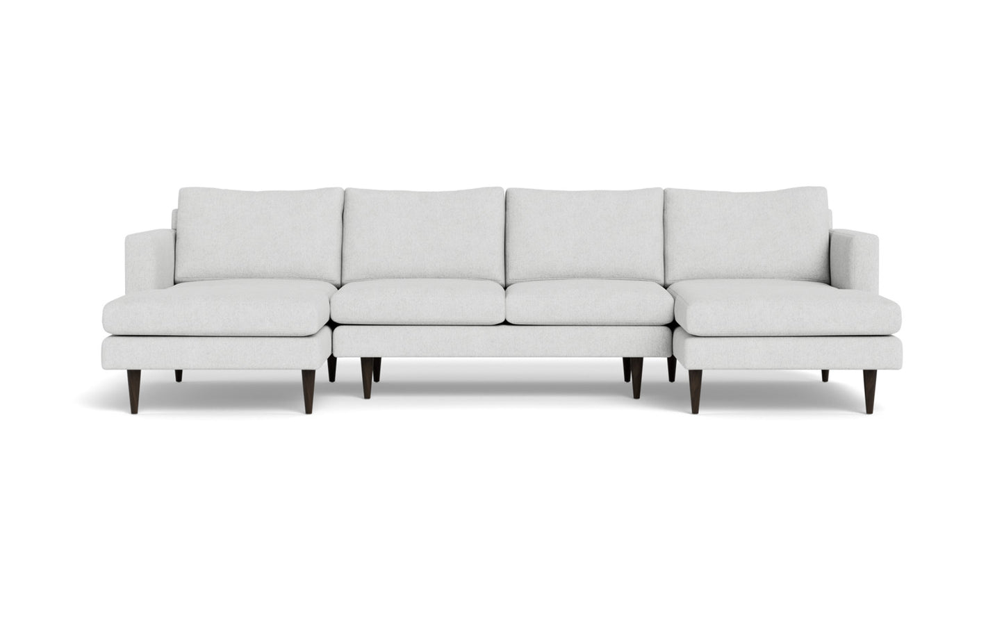 Wallace 126" Untufted Double Chaise U Sectional - Elliot Celadon