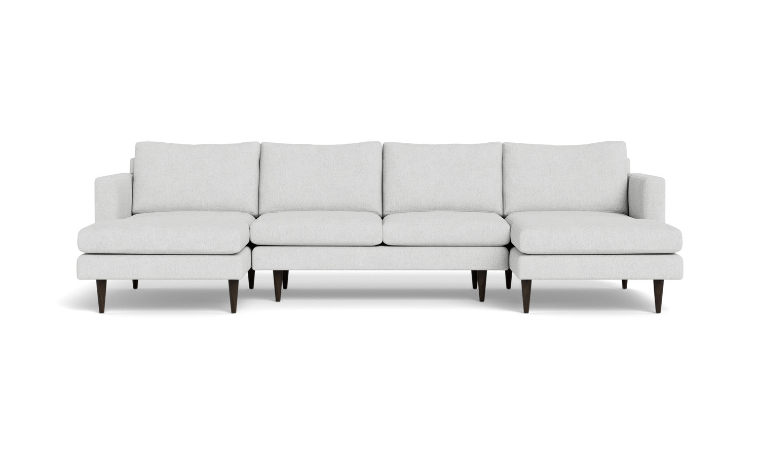 Wallace 126" Untufted Double Chaise U Sectional - Elliot Celadon