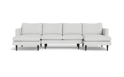 Wallace 126" Untufted Double Chaise U Sectional - Elliot Celadon