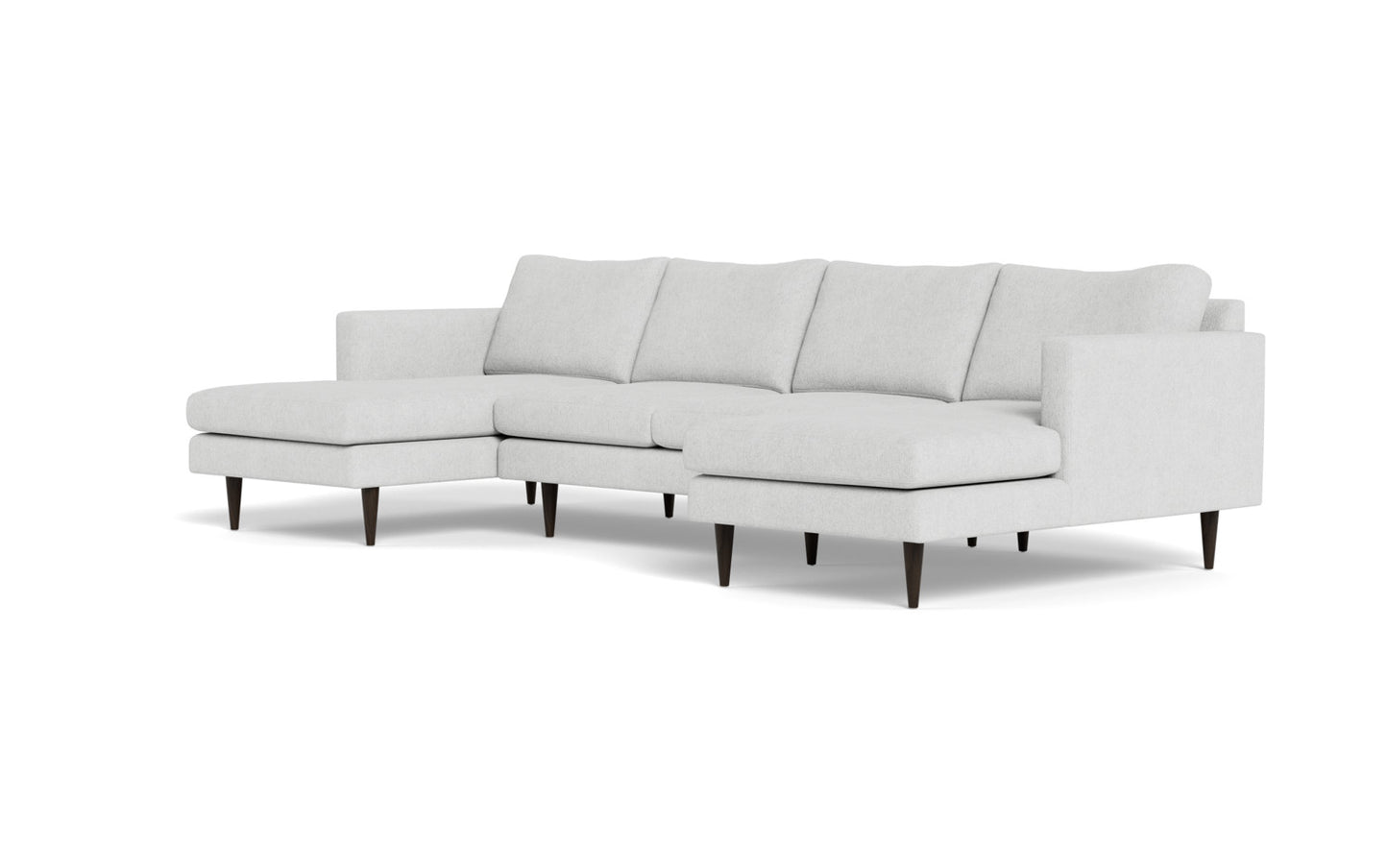 Wallace 126" Untufted Double Chaise U Sectional - Elliot Dove